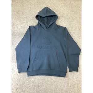 Local Boy Outfitters Youth Medium Blue Embossed Logo Pullover Hoodie L0200033..